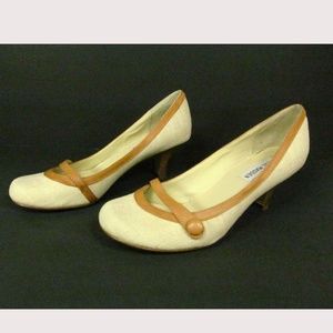 Steve Madden Vyceroy Natural Linen Tan Size 7 1/2M